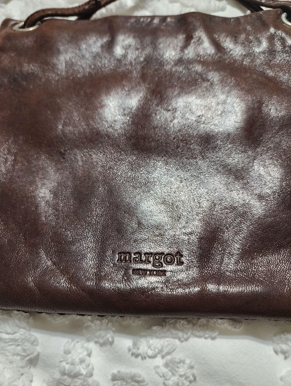 Margot Classic Woven Crossbody Bag in Dark Brown, Buttery Soft - Picture 7 of 7